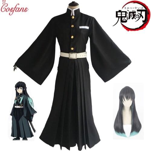 Anime Comic Demon Slayer: Kimetsu no Yaiba Cosplay Costumes Tokitou Muichirou Cosplay Costume Men Kimono Cosplay Clothes wig