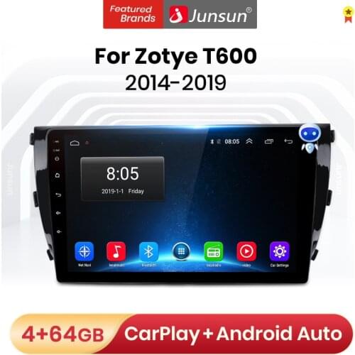 Junsun V1 2G+32G Android 10.0 For Zotye T600 2014-2019 Car Radio Multimedia Video Player Navigation GPS 2 din dvd