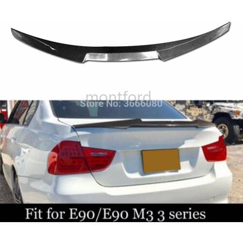 Car Styling M4 Style Carbon Fiber Rear Roof Spoiler Trunk Lip Boot Wing For bmw E90 M3 318i 320i 325i 330i 2005-2011 E90 sedan