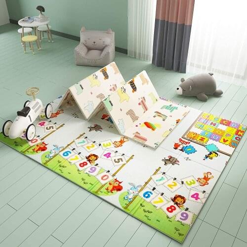 Kids Carpet Foldable Baby Play Mat Xpe Foam Childrens Mat Thickened Infantil Baby Room Crawling Pad Educational Mats