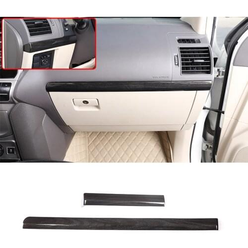 For Toyota Land Cruiser Prado FJ150 150 2018 2019 ABS Interior Passenger Side Decoration Strip Trim LHD Car Accessories 2 Pcs