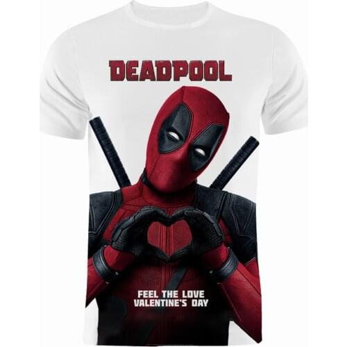 Marvel Deadpool 3D Print Men Women T-shirt Casual Summer Short Sleeve Boy Girl Kids Tee Shirts Oversize Clothing Tops