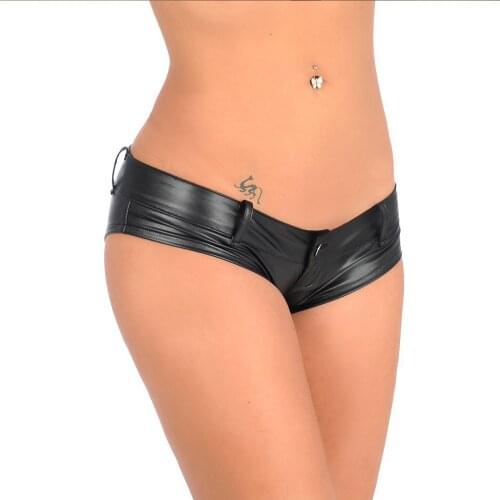 Hot Sexy PU High Cut MINI Shorts Faux Leather Booty Shorts Micro Mini Cheeky Bikini Hot Short Pants Bottom Short Jean FX1052