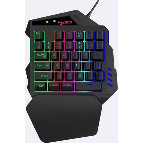 HXSJ V500 One-handed Wired Gaming Keyboard Converter Durable USB 2.0 Gaming Keyboard for PS for Xbox One N-SWITCH for Xbox 360