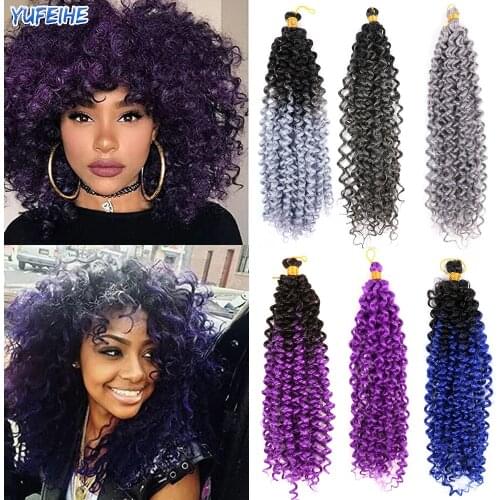 Afro Curl Synthetic Crochet Hair 14Inch Braiding Hair Extensions Long Deep Wave Braids Bundles Freetress Afro Kinky Twist Bulk