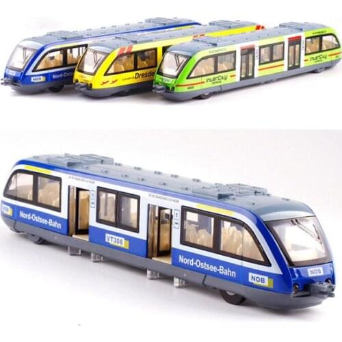 22CM Diecast Alloy Metal City Rail Metro Subway Train Pull Back Sound Light Car Underground train Model Toy For Kids Truck
