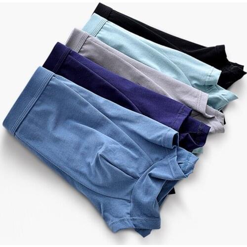 Mens Plain Cotton Underwear Midwaist Breathable and Bacteria-resistant New Spring/summer Style