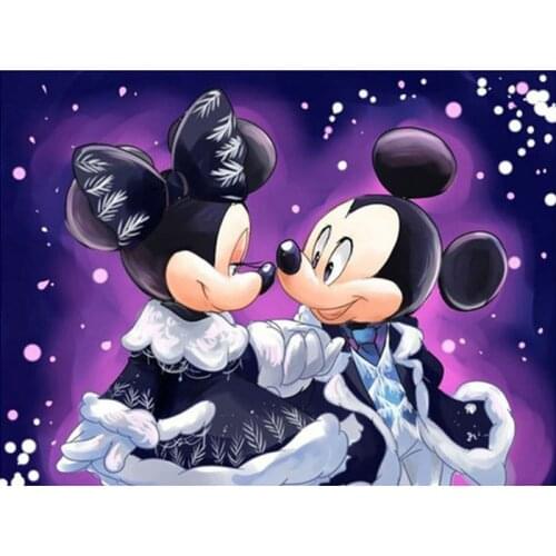 5d Diy Diamond Painting Cross Stitch Kits Disney Diamond Embroidery Full Cartoon Mickey Minnie Home Decor Art Painting Crafts