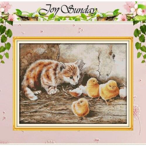 The Curious Cat Counted Cross Stitch 11CT 14CT Cross Stitch Set Wholesale Animals Cross-stitch Kits Embroidery Needlework