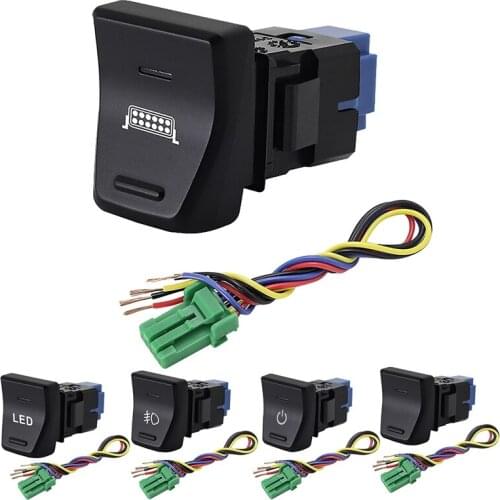 Car Modification Switch for Toyota RAV4 2019-2021 Hollow Position Reserved Upgrade Switch Instrument Control Button