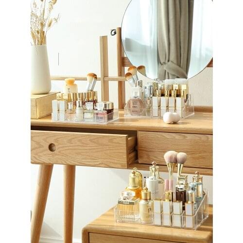 Transparent Lipstick Storage Box Acrylic Makeup Brush Organizer Holder Cosmetic Storage Rack Lip gloss jewelry Display Organizer