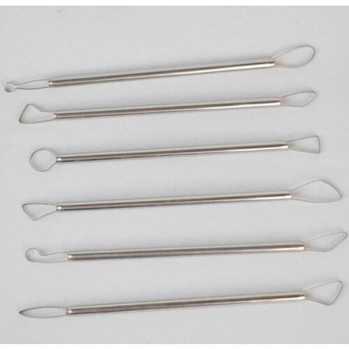 Polymero Scraping Tools Top Quality 6pcs/lot Stainless Steel Scraper Wax Sculpture Professional Clay Caving Tool