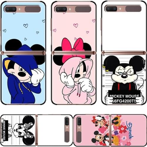 Mickey mouse love Shockproof Hard Cover For Samsung Galaxy Z Flip 3 5G Black Fashion Mobile Fundas Phone Case