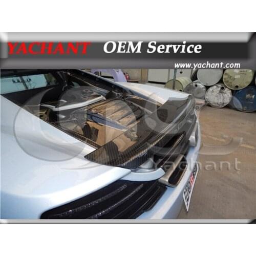 V Pattern Carbon Fiber OEM Rear Spoiler Rear Wing Fit For 2011-2014 McLaren MP4 12-C