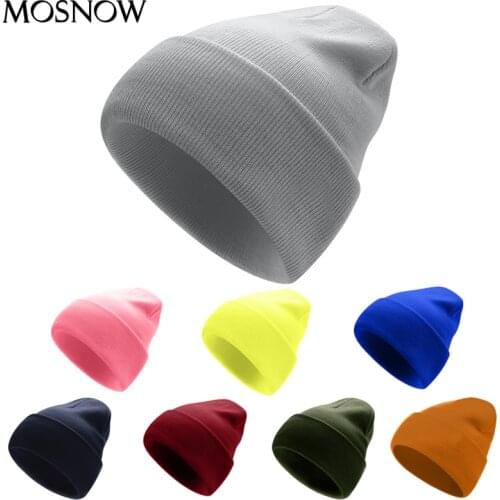 Knitted Winter Hat Solid Warm Beanies Unisex Cap Casual Hat For Men Women Fashion Hip-Hop Spring Autumn Bonnet Adult Skullies