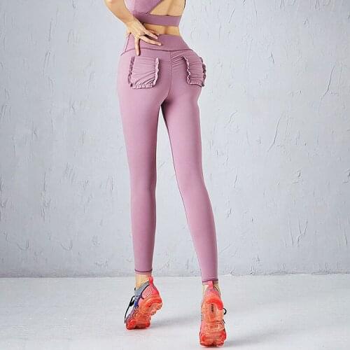 ATHVOTAR Women Push Up Pants Pocket Fitness Sexy Leggings Women Quick Dry Elastic Sportwear Female Joggings Tight Gym Pants