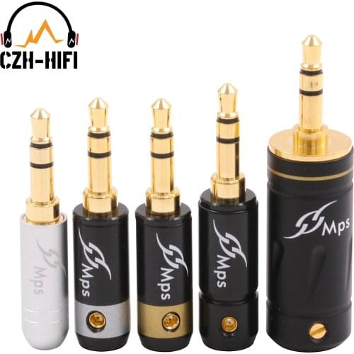 1PC HEADPHONE PLUG MPS High Purity Brass 3.5mm Male AUX Jack Plug Connector Earphone Headset CD Player Amplifier Adapter HiFi