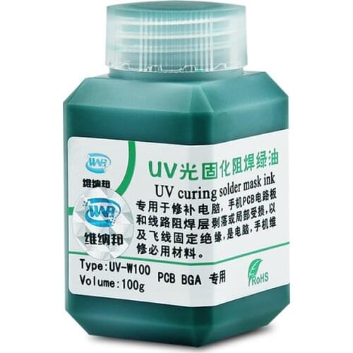 100g Green UV Solder Mask BGA PCB Paint Prevent For PCB Circuit Board Solder Welding Fluxes