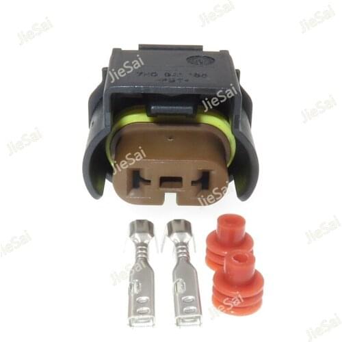 2 Pin 7H0941165 Auto Fog Light Connector Wiring Harness Socket 7H0 941 165 For VW Audi EOS Jetta Golf MK6 Passat Tiguan