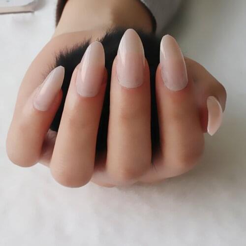 24pcs Popular models Candy colors false nails pointed complexion CP01