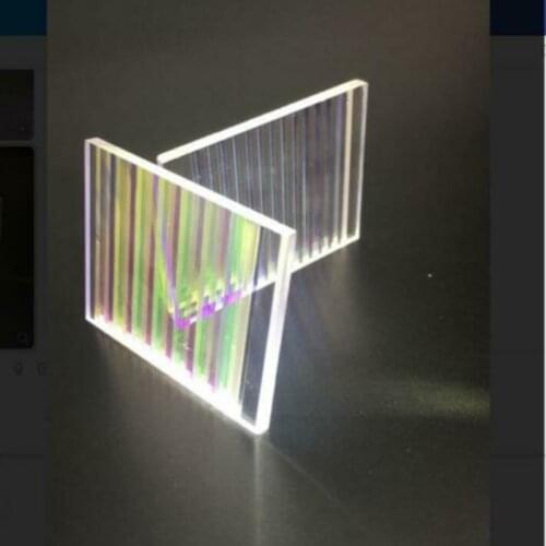 5PCS Rectangle Prism 37X35X2.8mm Defective Optical Glass Prism Science Physics Research Decoration Lens