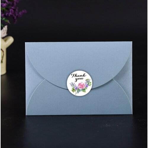 500PCS Thank You Sticker 4 Patterns Green Floral Thank You Sticker Holiday Party Gift Decoration Sticker 2020NEW