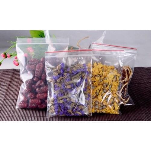 7 size 100pcs Clear Resealable Plastic Zip lock Bag Small mini Ziplock Bags 4x6 5x7 6x8 7x10 8x12 9x13 10x15cm