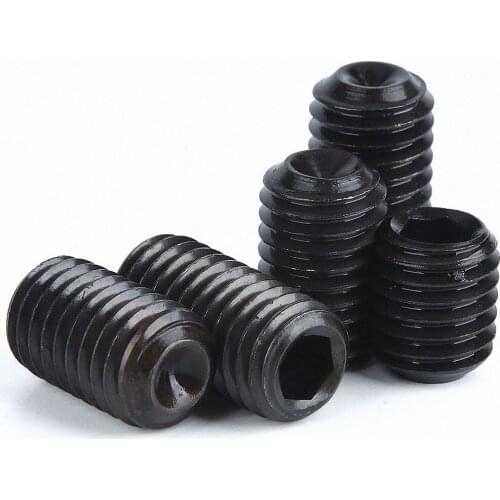 M1.6 M2 M2.5 M3 M4 M5 Grade 12.9 Carbon Steel Metric Thread Cup Point Grub Screws Inner Hexagon Socket Set Screw Bolts