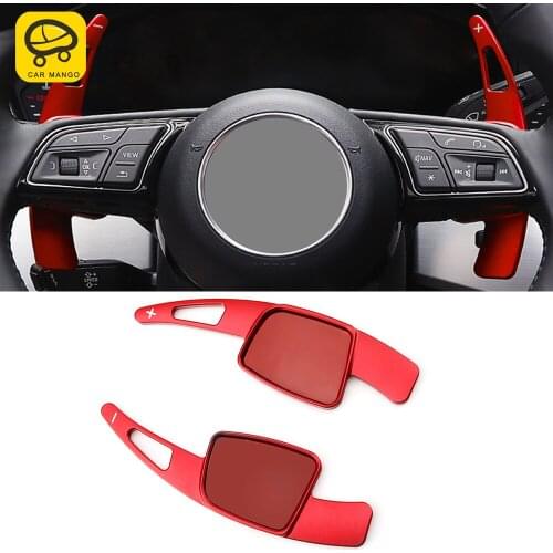 CarManGo Car Accessorie Steering Wheel Shift Paddle Pad Frame Sticker Trim Interior Decoration for Audi A4 A5 S4 S5 B9 2017-2020