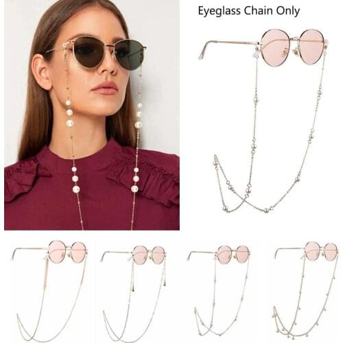 Retainer Eyeglass Holder Laces for Sunglasses Eyeglasses Chains Pearls Sunglasses Chain Necklace Sunglasses Holder