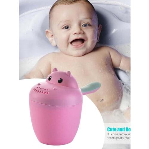 Baby Shampoo Rinser Durable Cartoons Baby Bath Wash Hair Cup Shower Spoons Child Washing Hair Cup Kids Bath Tool
