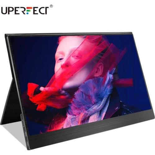 UPERFECT FHD Gaming Portable Monitor 15.6" 2 Type C Laptop Mini Hdmi 1080P IPS USB C for Raspberry Pi Xbox PS4 Switch PC