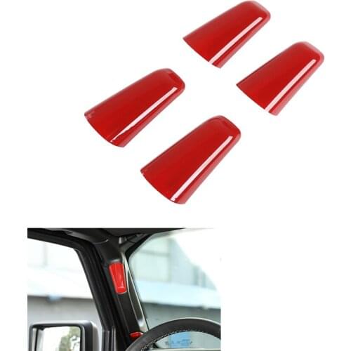 JXKaFa Car Accessories Car Handle Grab Decoration Stickers Cover Trim Styling For Jeep Wrangler JL 2018 Up 2 Doors 4Pcs/set