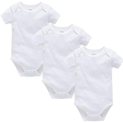Kavkas Baby Bodysuits Cotton Newborn Blank Short Sleeve 0-24 Months Boy White Body Bebes De Blanco Roupa Menina Baby Girl Clothi