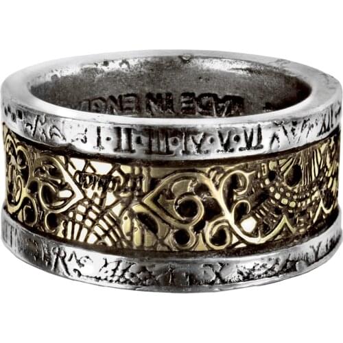 Steampunk Induction Principle Ring Vintage Stainless Steel Ring Retro Unisex Party Ring