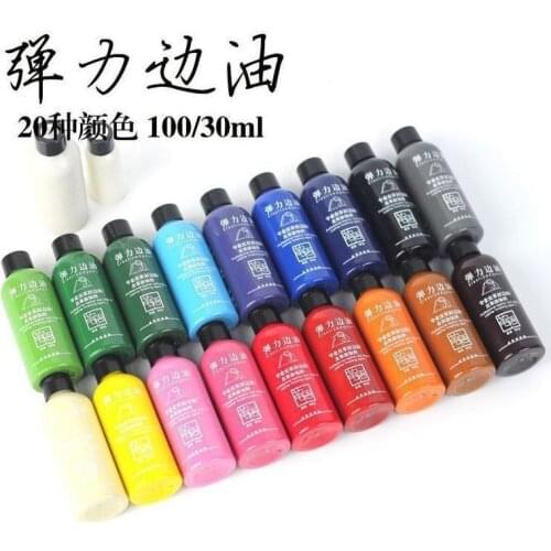 30ML 20 Colors DIY Leather Edge Paint Oil Dye Highlights Professional Paint Leather Craft Liquid Art Supplies