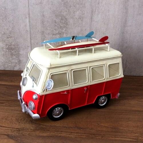Creative Tissue Box Car-Model-Toys Gifts Vintage Ornaments Iron Crafts Tissue Holder Home Decor Decorations Access Ironwork