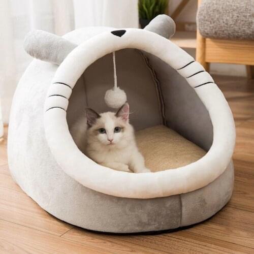 Lovely Cute Warm Cat Bed House Cat Bed Winter Summer Pet Dog Nest Cute Shape Round Cat Small Dog Home Mats Pet Supplies