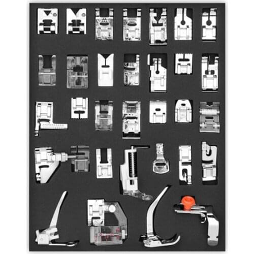 32pcs Sewing Machine Presser Foot Feet Kit Set With Box Sewing Machines Foot Tools Accessory Sewing Tool лапки для промышленных
