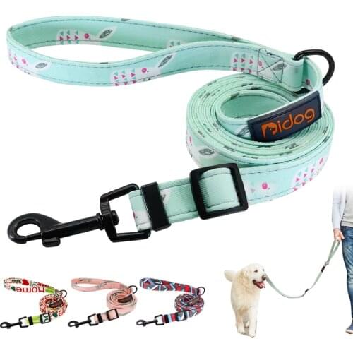 Nylon Dog Leash Lead Printed Pet Walking Running Training Dog Leashes Rope For Small Medium Large Dogs Durable 4 Colors