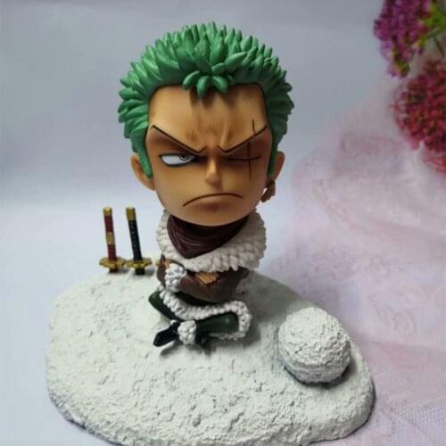 One Piece Combat Choro-Q Roronoa Zoro Snowman Model 15cm PVC Toy