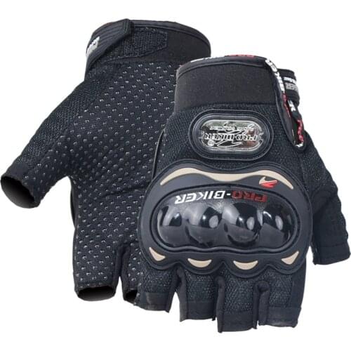 Motorcycle Fingerless Gloves Men Women Half Finger Tactical Gloves Breathable Anti-collision No-slip Cycling Hard Fist Protector