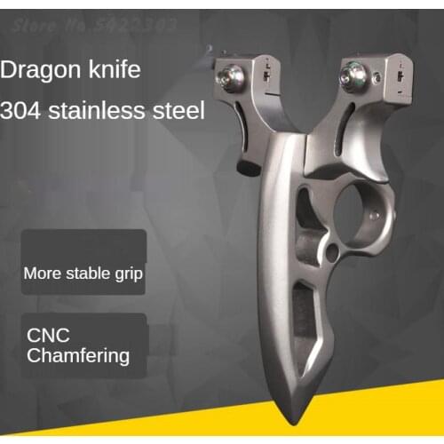 Professional Slingshot Stainless Steel Hunting Precision Catapult with Flat Rubber Band Outdoor Shooting Competitive Sports