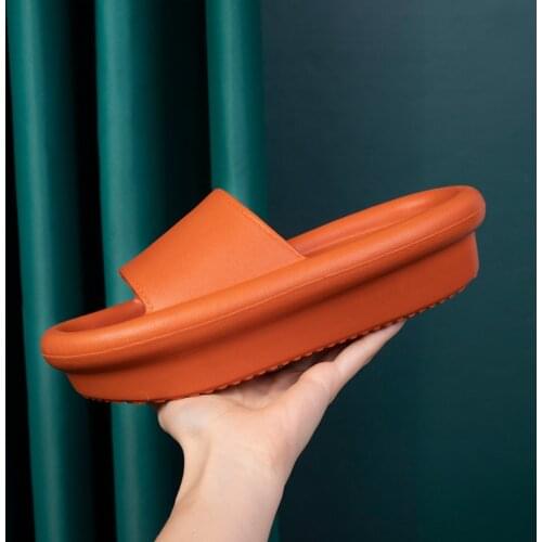 Y114 women slippers summer Thicken Soft Sole 2021 Solid Color Indoor Outdoor Slides Woman Comfortable Flat Platform Sandals