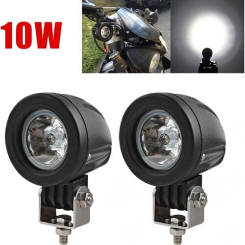 2PCS 10W MOTORCYCLE LED LIGHT DRIVING FOG LAMP 12V 24V SPOT BEAM WORK LAMP POD AUXILIARY OFFROAD CAR TRUCK SUV INDICATOR