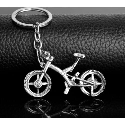 MQCHUN Vintage Fashionable Bicycle Metal keychain Casual Sporty Unisex Bike key chain for lovers biker Creative Gift for cycling