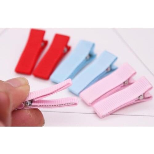 Hair alligator Clip for Women Girl Bows Flowers hairband Accessories All Covered Ribbon 3.5cm Double Prong Hairpins 20pcs FJ3228
