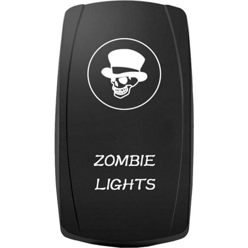ZOMBIE LIGHTS SYMBOL Car MARINE ROCKER SWITCH DC12V/24V Toggle SWITCH LED Light Laser 12V/20A 5 Pins ON/OFF Switch for Car Boat