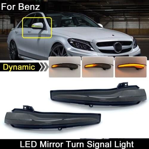 1 Pair For Benz C/S/E/CLC-Class W205 W213 W221 W222 C217 C238 C257 C253 X253 LED Side Mirror Light Dynamic Turn Signal Lamp