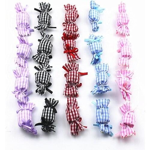 20Pcs 2*5cm candy scrapbook paste jewelry DIY Craft Supplie Headwear Brooch Crochet Toys Decor Jewelry Accessory Small Caps Gift